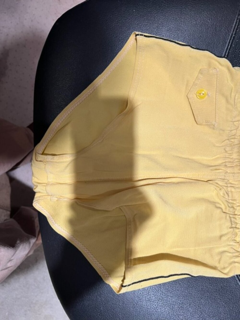 swim trunks, s, yellow